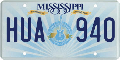 MS license plate HUA940