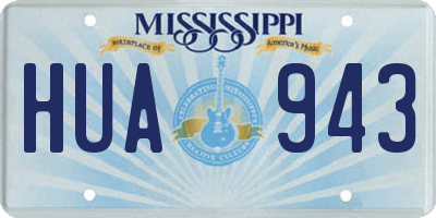 MS license plate HUA943