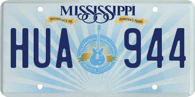 MS license plate HUA944