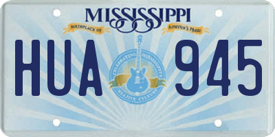 MS license plate HUA945