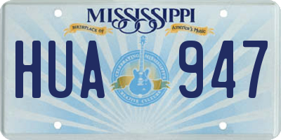 MS license plate HUA947