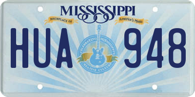 MS license plate HUA948