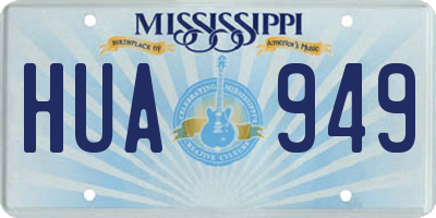 MS license plate HUA949