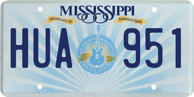 MS license plate HUA951