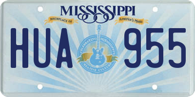 MS license plate HUA955