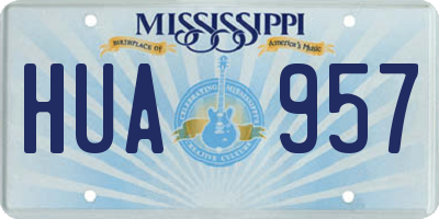 MS license plate HUA957