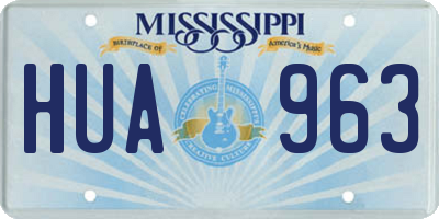 MS license plate HUA963