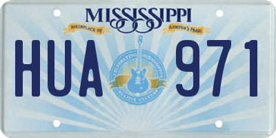 MS license plate HUA971