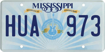 MS license plate HUA973