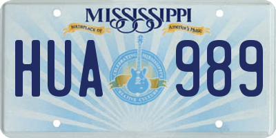 MS license plate HUA989