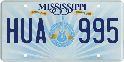 MS license plate HUA995