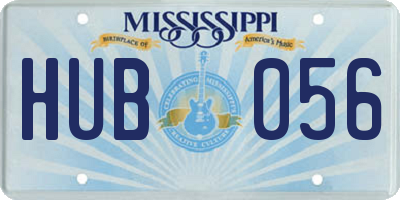 MS license plate HUB056