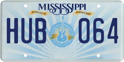 MS license plate HUB064