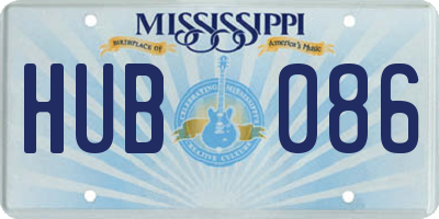 MS license plate HUB086