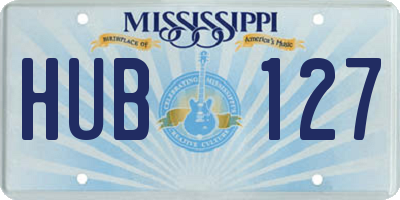 MS license plate HUB127