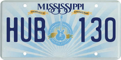 MS license plate HUB130