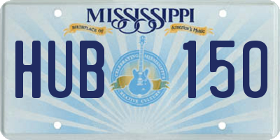MS license plate HUB150