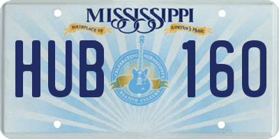 MS license plate HUB160