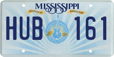 MS license plate HUB161