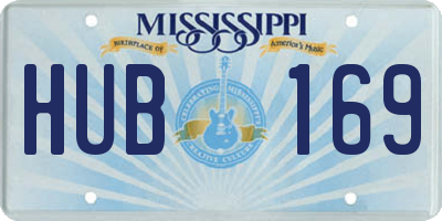 MS license plate HUB169