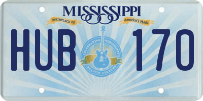 MS license plate HUB170