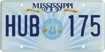MS license plate HUB175