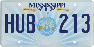 MS license plate HUB213