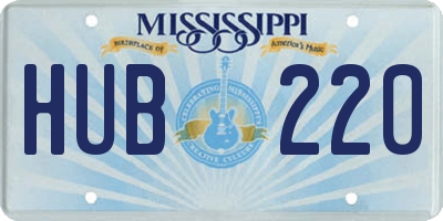 MS license plate HUB220