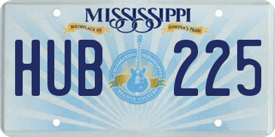 MS license plate HUB225