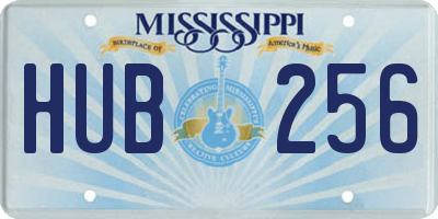 MS license plate HUB256