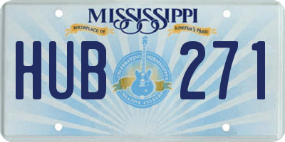 MS license plate HUB271