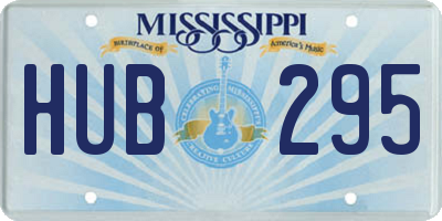 MS license plate HUB295