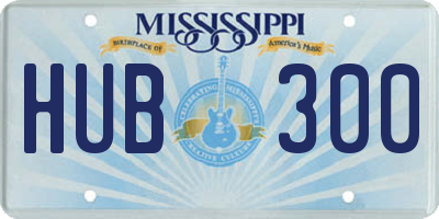 MS license plate HUB300
