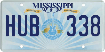 MS license plate HUB338