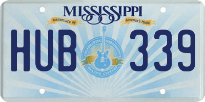 MS license plate HUB339