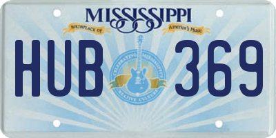 MS license plate HUB369