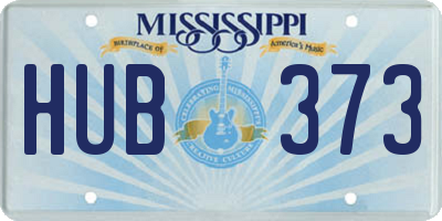 MS license plate HUB373