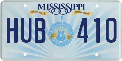 MS license plate HUB410