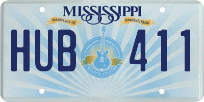 MS license plate HUB411