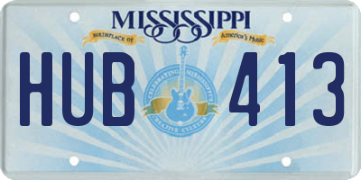 MS license plate HUB413