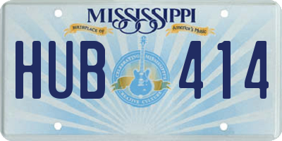 MS license plate HUB414