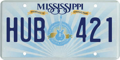 MS license plate HUB421