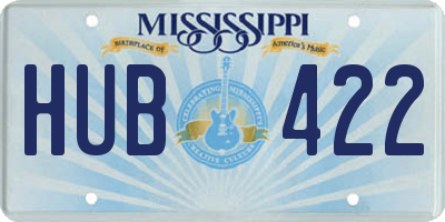 MS license plate HUB422