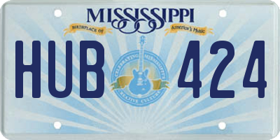 MS license plate HUB424