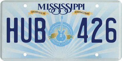 MS license plate HUB426