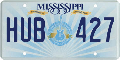 MS license plate HUB427