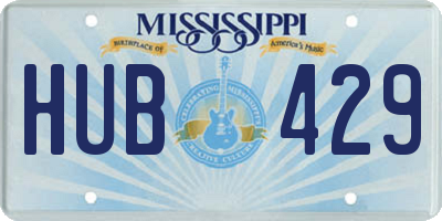 MS license plate HUB429