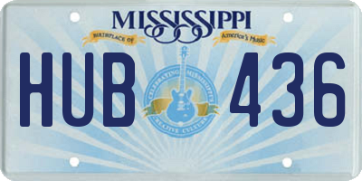 MS license plate HUB436