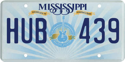 MS license plate HUB439
