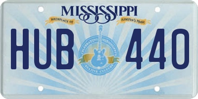 MS license plate HUB440